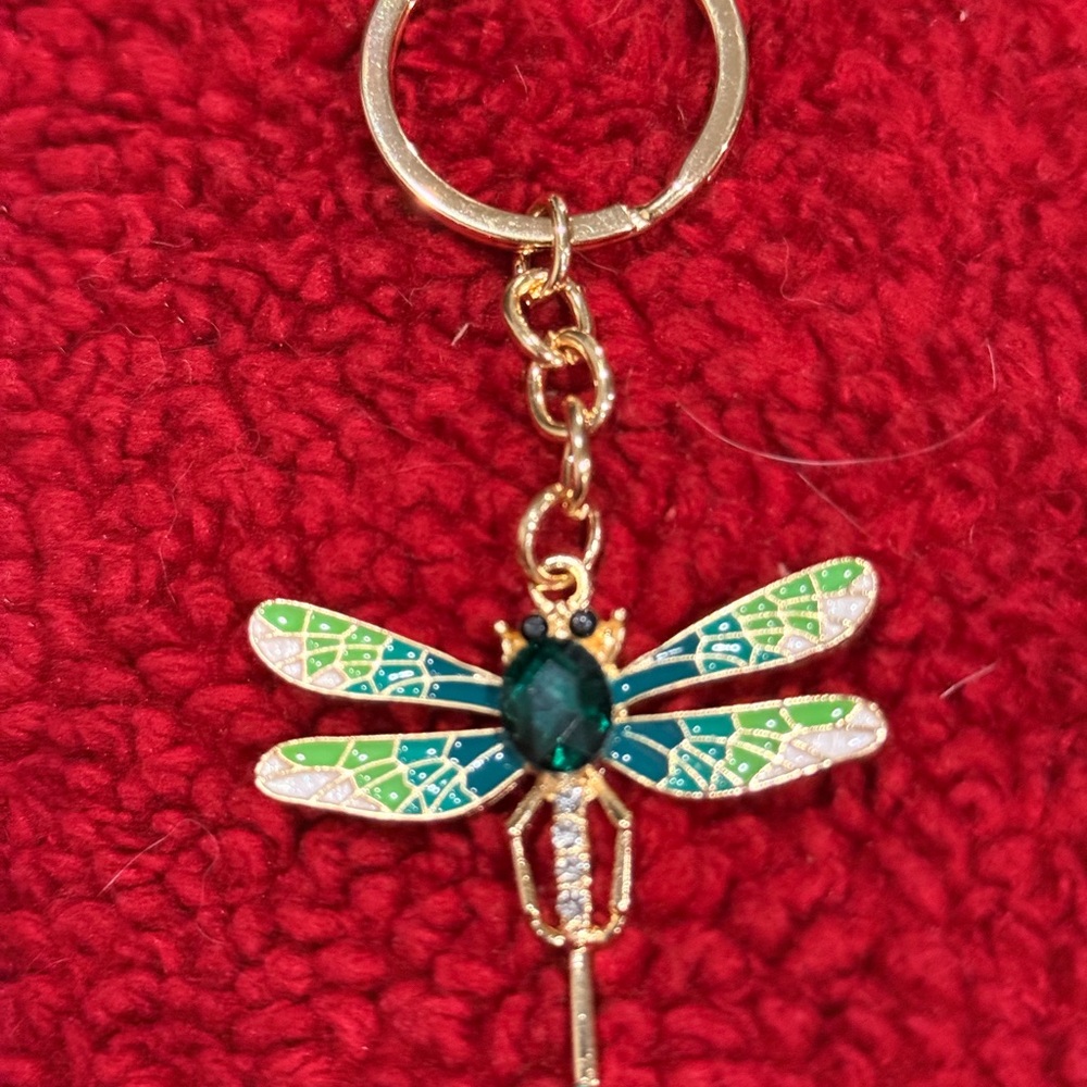 Colorful Dragonfly Keychain